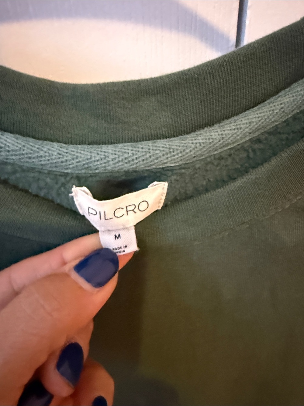Pilcro Olive Green Crewneck Sweatshirt - Picture 2 of 2
